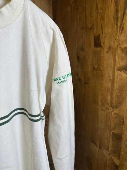 SS86 MARINA LONGSLEEVE in Cream White&Green - JPN EXCLUSIVE