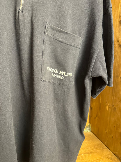 AW23 STONE ISLAND MARINA TEE in Grey Blue & White