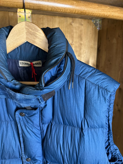 AW08 GOOSE DOWN OPAQUE VEST in Blue