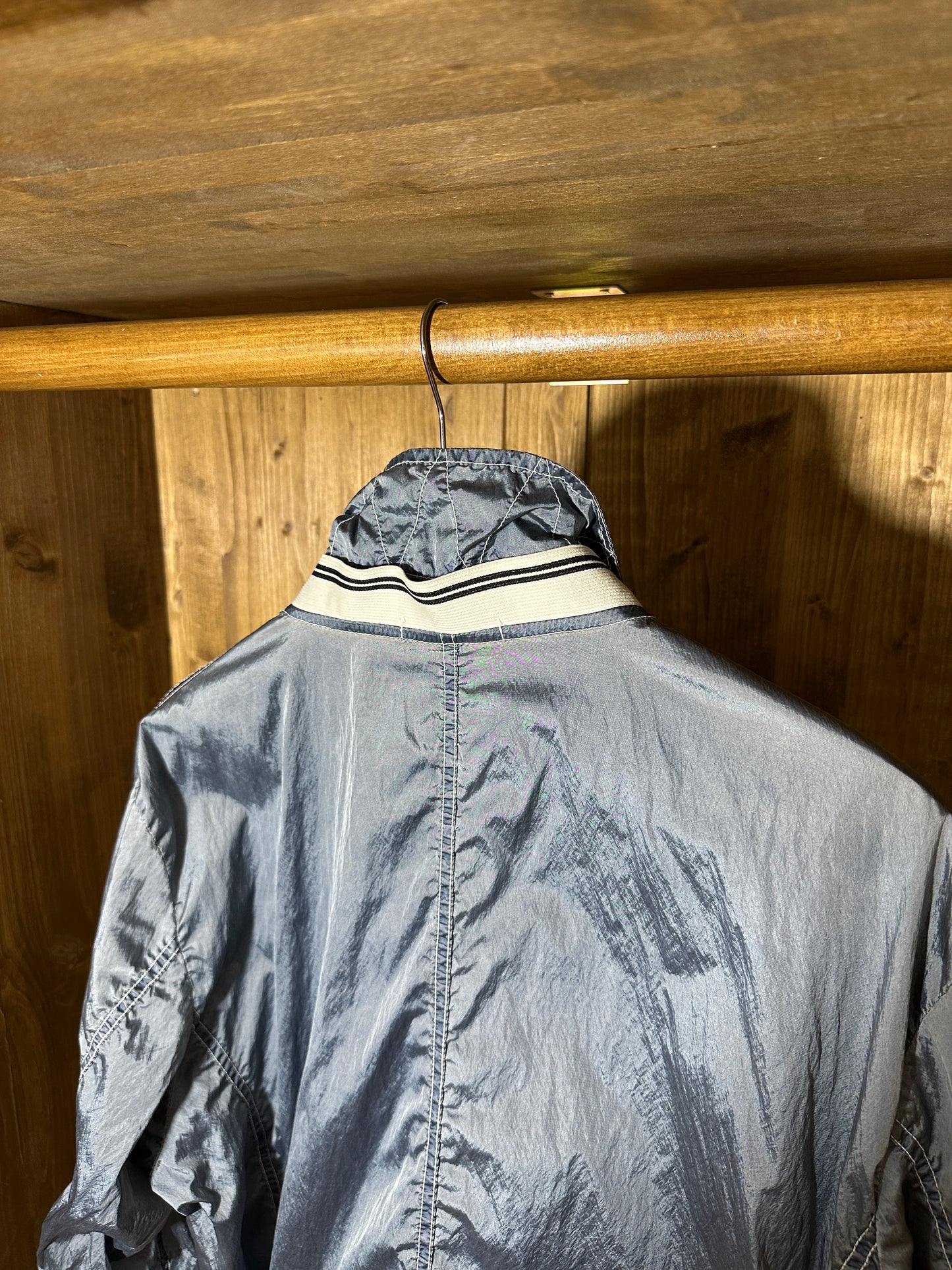 SS10 NYLON METAL JACKET in Quartz Grey