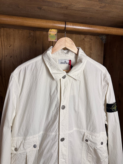 SS22 MACRO RIPSTOP OVERSHIRT in Pure White