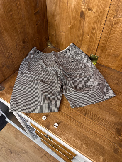 SS06 STRIPED SHORTS IN LIGHT COTTON in Black&White