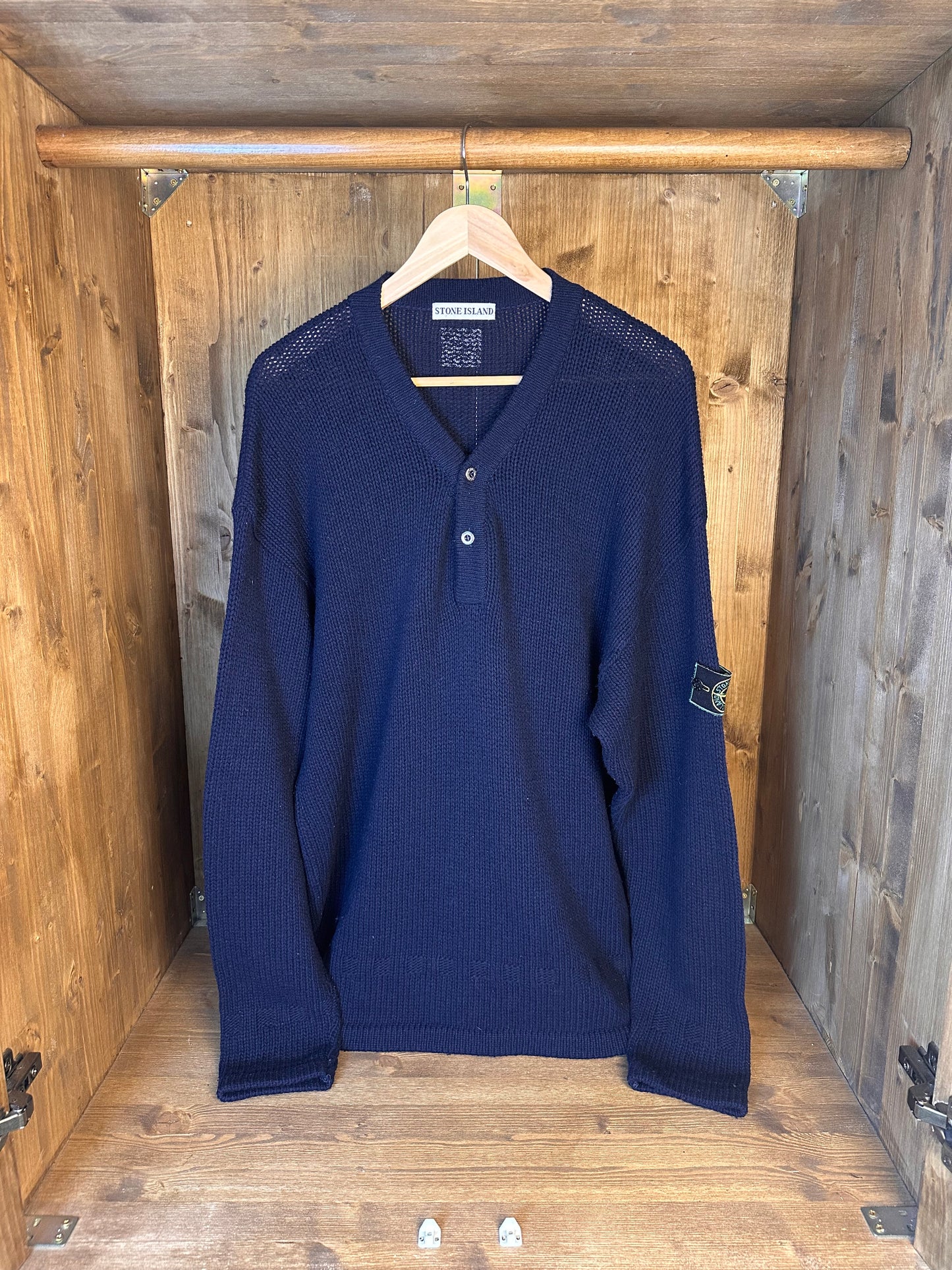 80s WOOL JUMPER in Blue Midnight