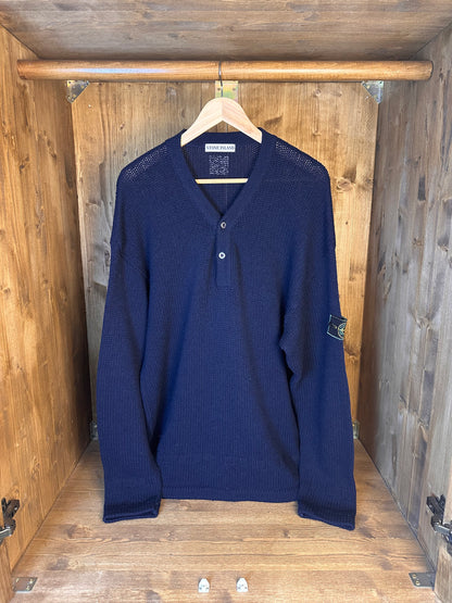 80s WOOL JUMPER in Blue Midnight
