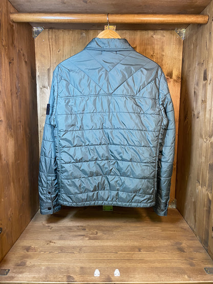 Green nylon padded jacket