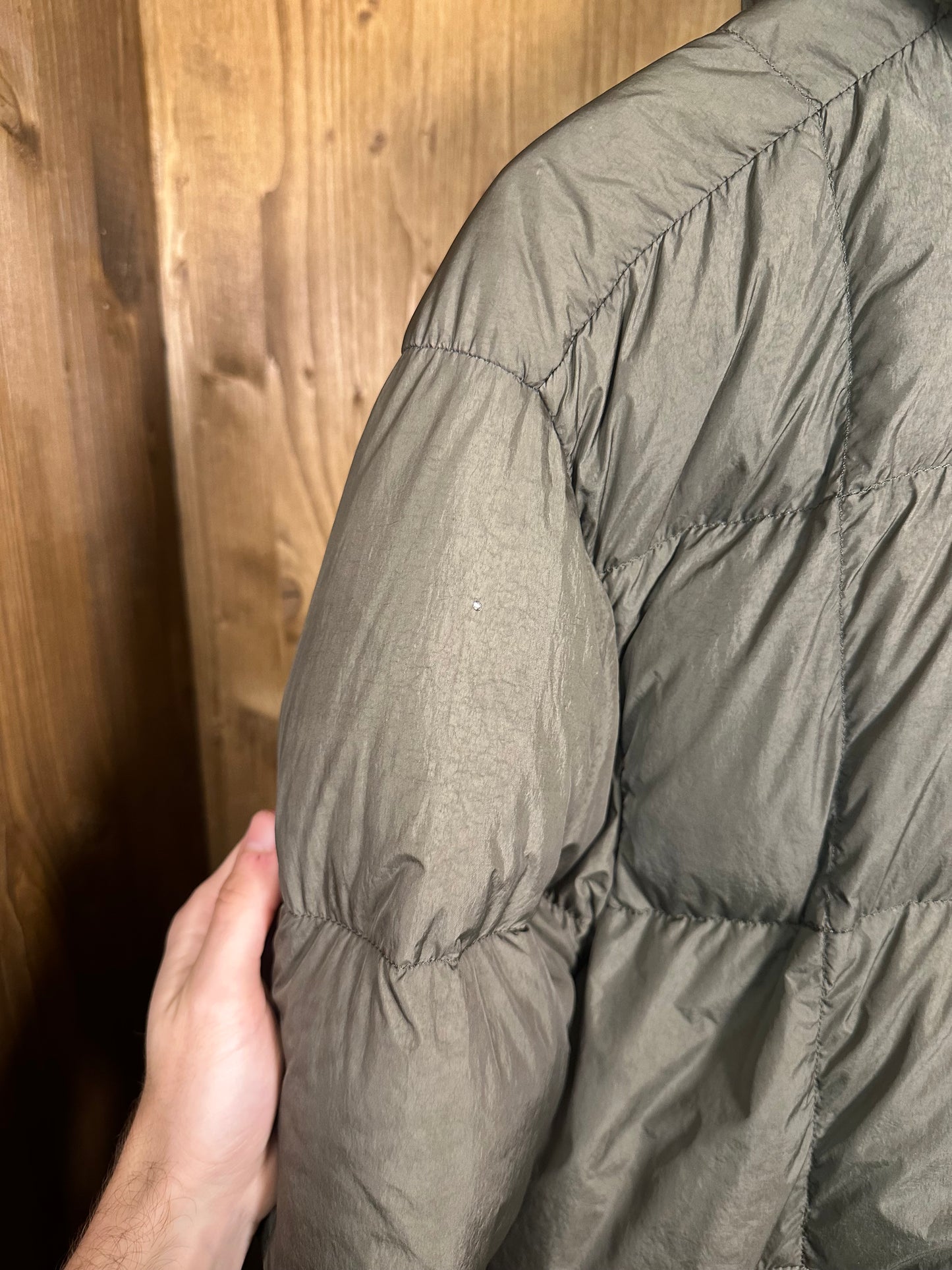 GARMENT DYED DOWN_26 GR X SQM_N  SACK JACKET in forest green