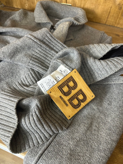 AW08 WOOL CARDIGAN in Slate Grey