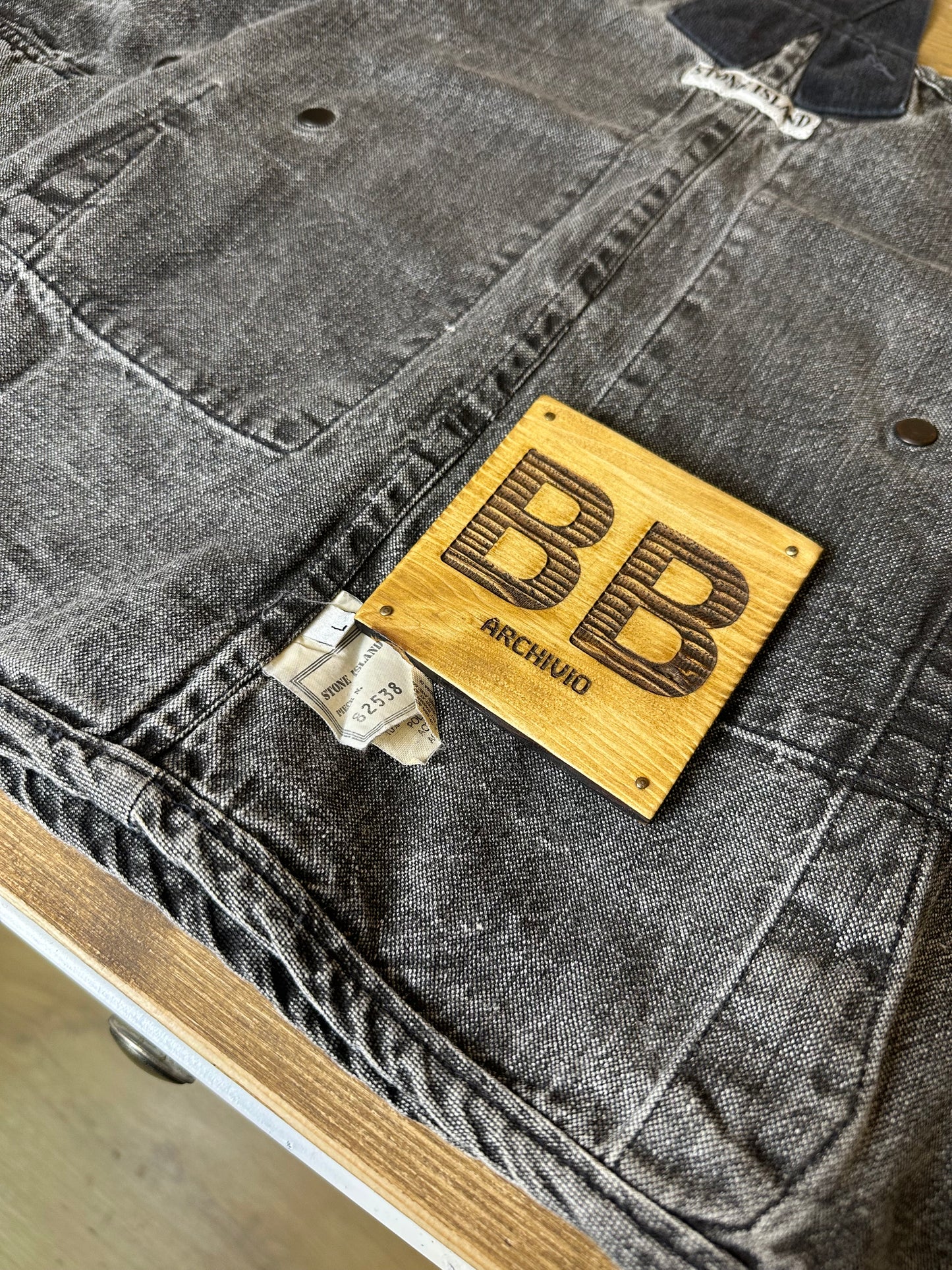 SS1986 DENIM CARPENTER WITH BACKPACK in Grey