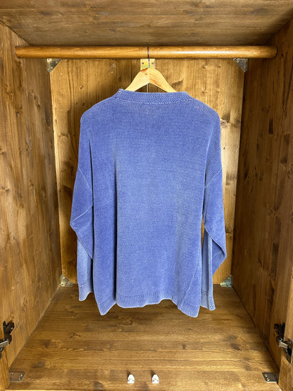 AW92 Baumwollpullover in Taubenblau