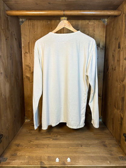 WHITE COTTON SWEATSHIRT