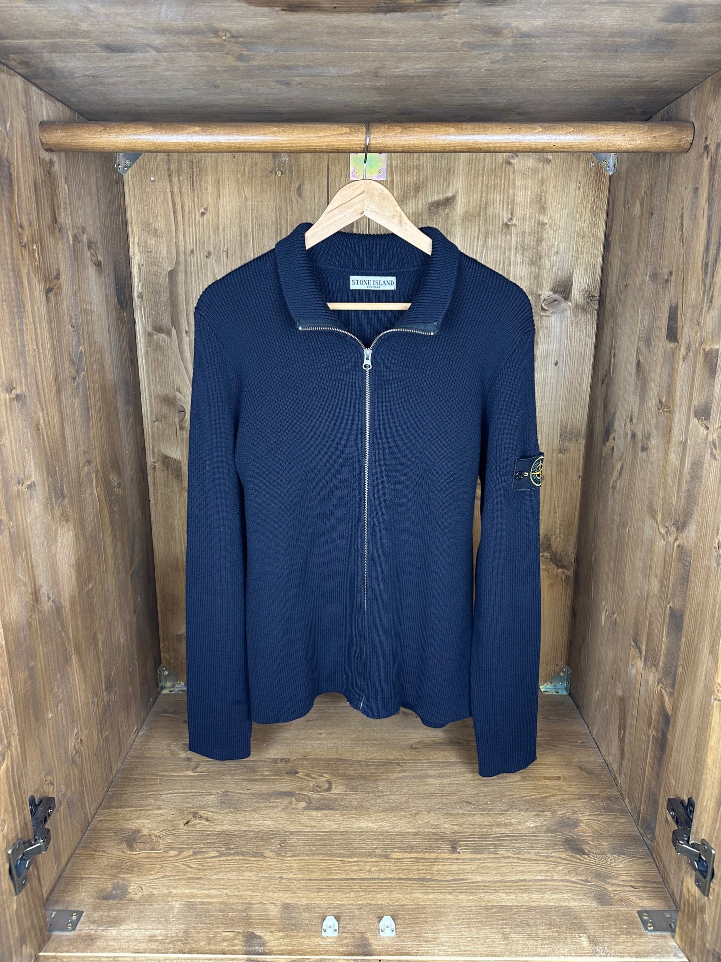 AW00s ZIP CARDIGAN in Night Blue