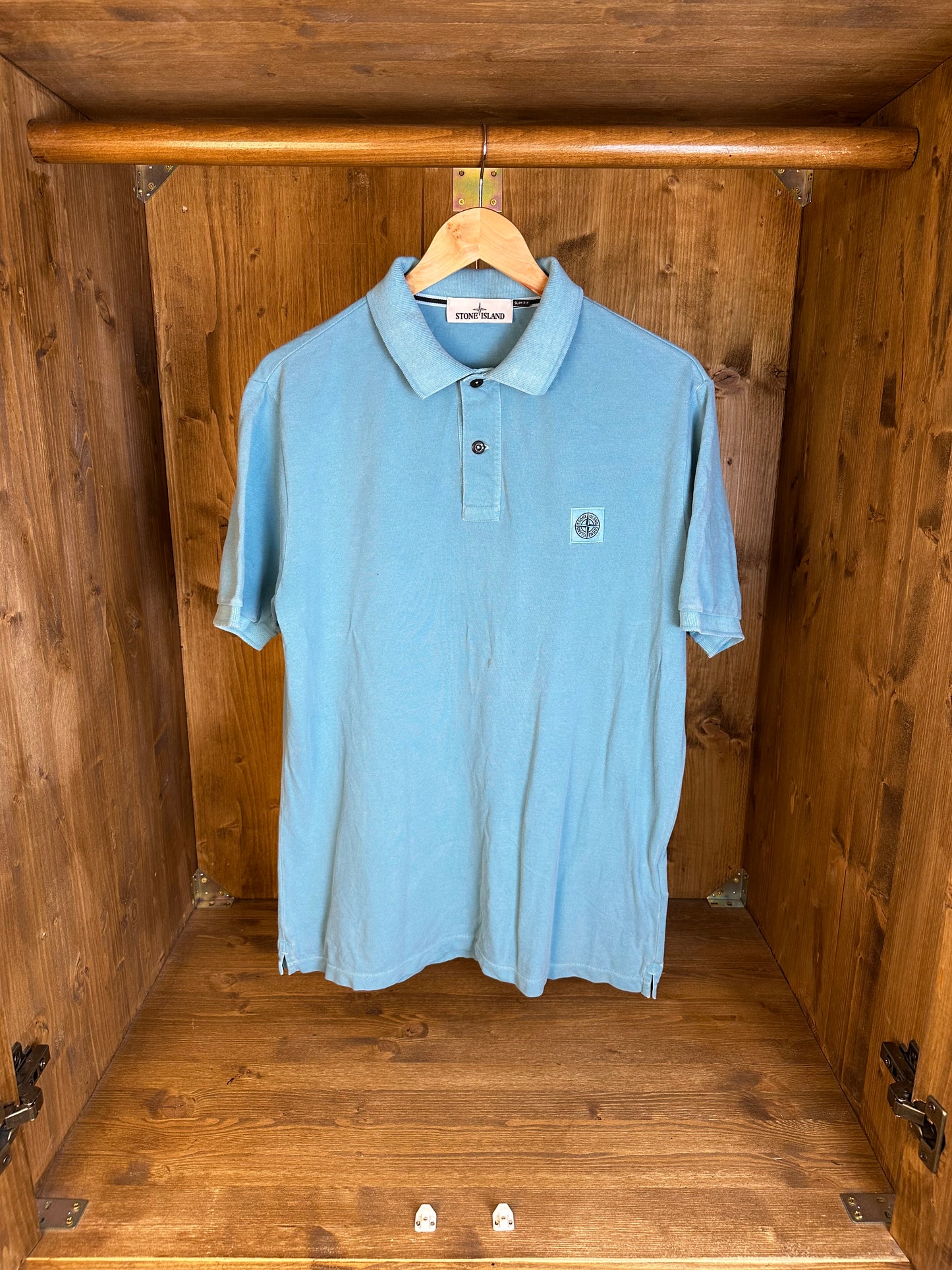SS19 POLO SQUARE BADGE in Light Sky