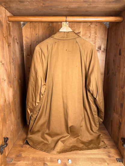 AW89 RASO GOMMATO TRENCHCOAT in Camel Brown