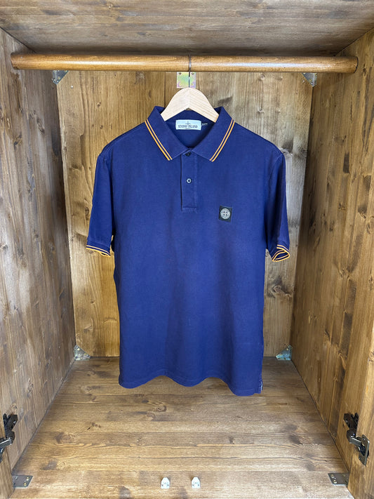 SS19 POLO SQUARE BADGE in Blue Navy & Yellow details