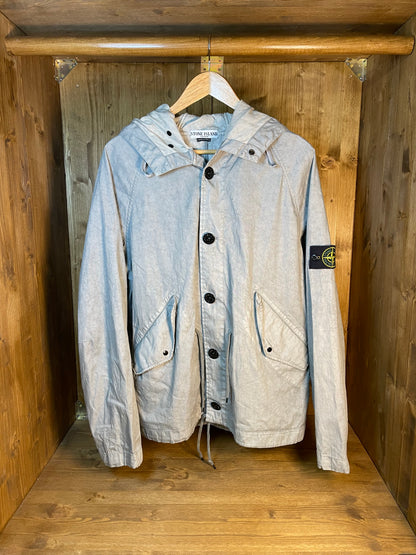 Resined linen field jacket multi strings