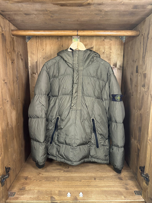 GARMENT DYED DOWN_26 GR X SQM_N  SACK JACKET in forest green