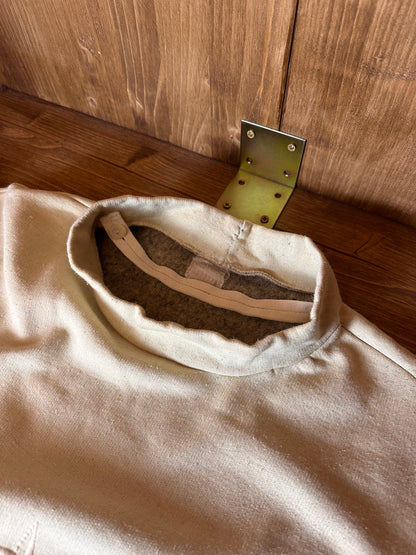 80s SPELLOUT COTTON JUMPER in Beige