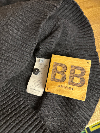 AW11 WOOL NYLON HOODED JACKET in Black