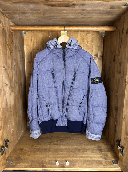 AW14 MIX FIBRE WATRO TELA DOWN in Mixed Blue