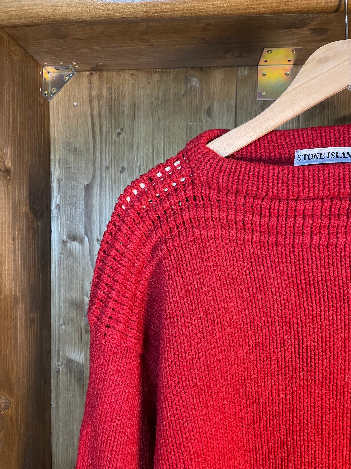 Red wool sweater 1990s