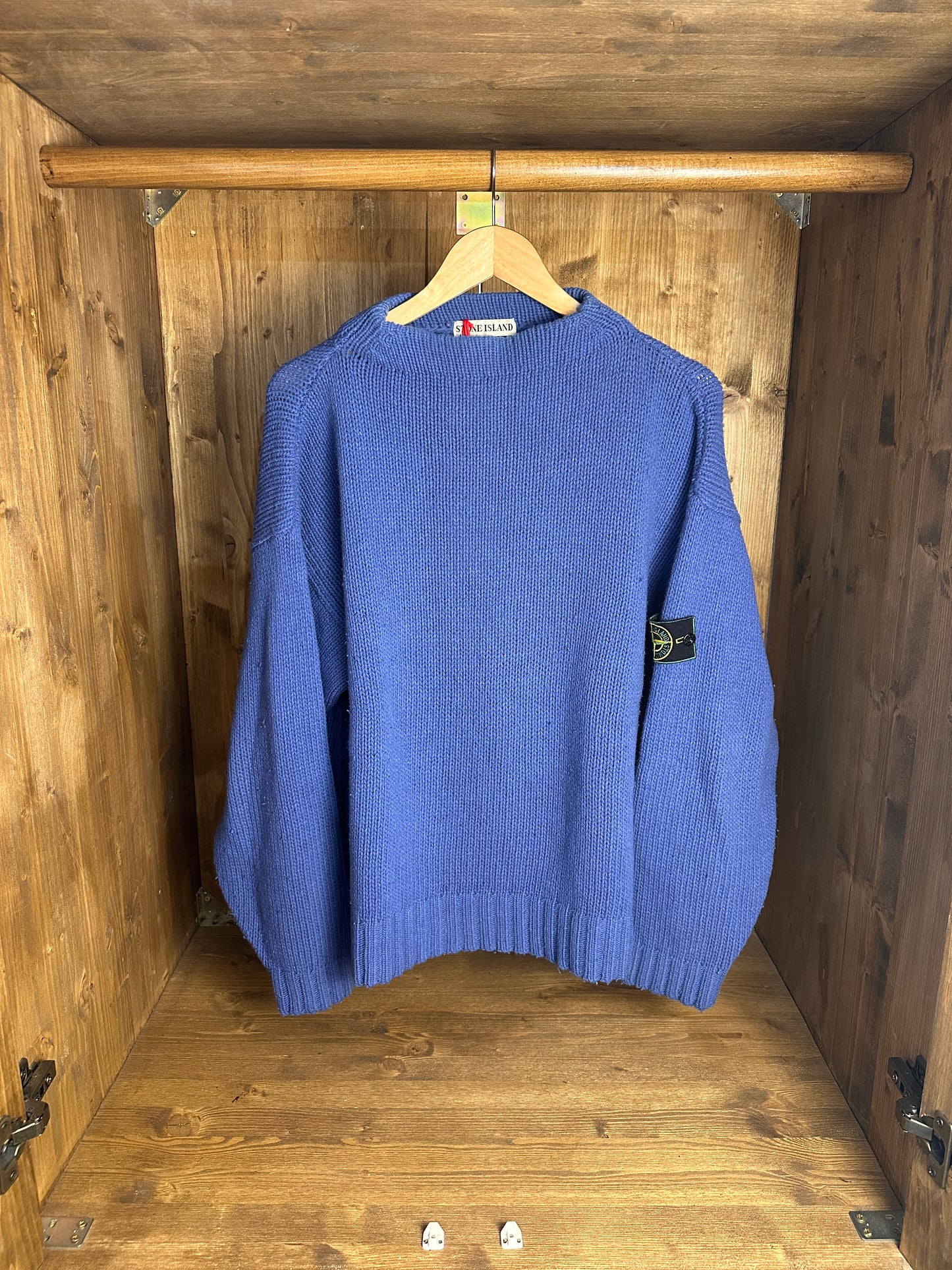 AW80s WOOL JUMPER in Distant Blue