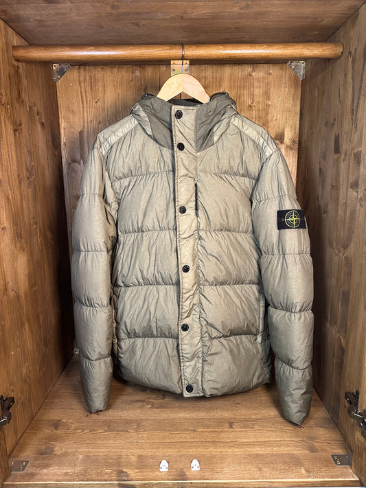 GARMENT DYED CRINKLE REPS NY-DOWN Pine green