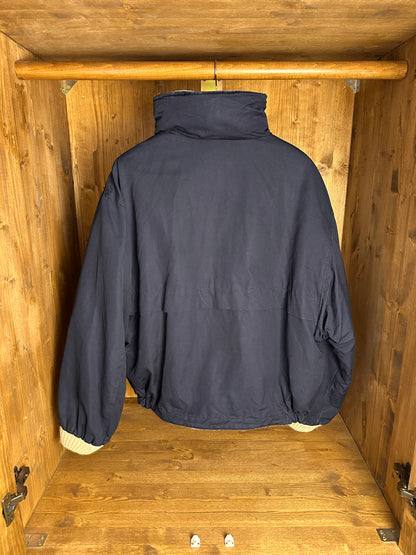 AW84/85 REVERSIBLE DOUBLE BREAST JACKET in Ocean Blue & Oyster White