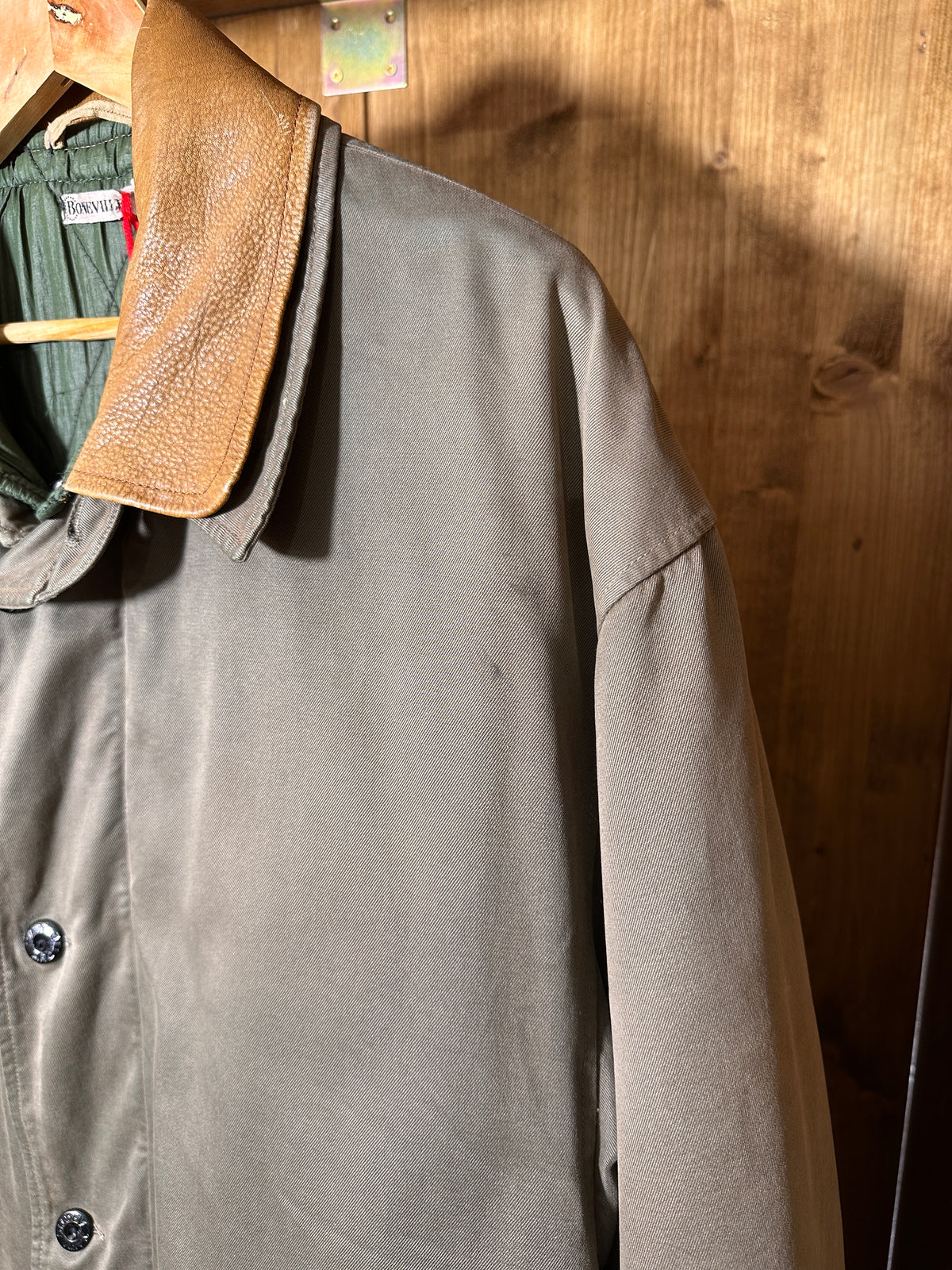 AW89 COTTON NYLON BONEVILLE TRENCH in Beige Grey