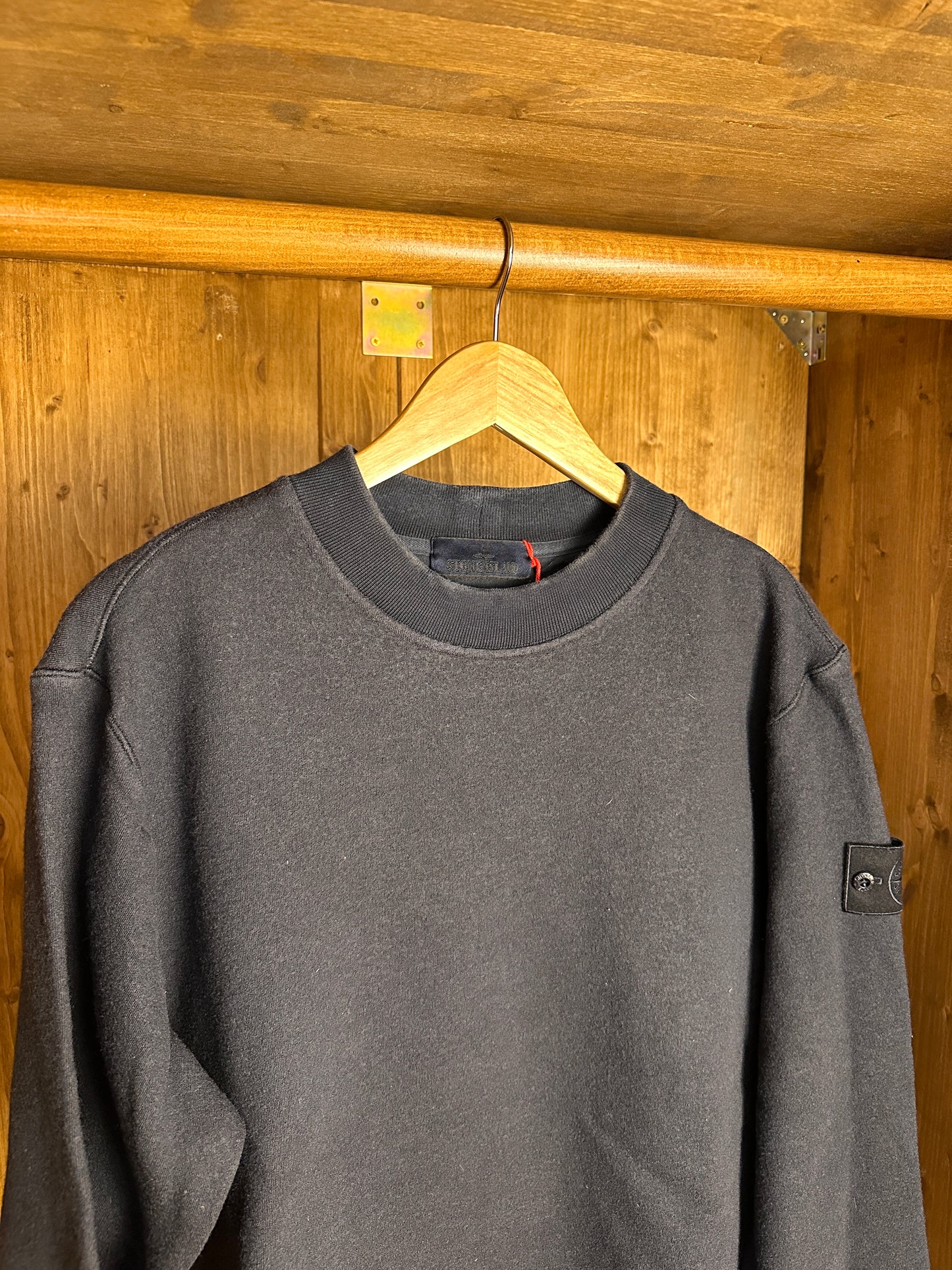 AW23 WOOL + COTTON JUMPER GHOST PIECE in Blue Grey