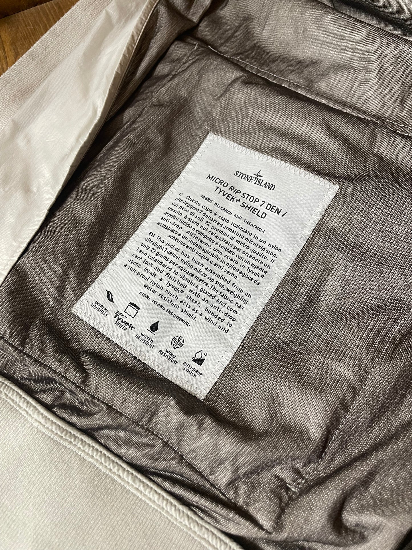 Micro Rip stop 7 den Ice white