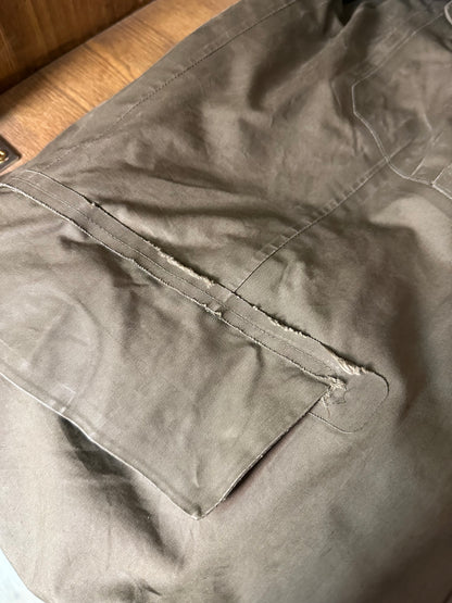 AW08 OLIVE GREEN VENTILE PARKA spell-out hood