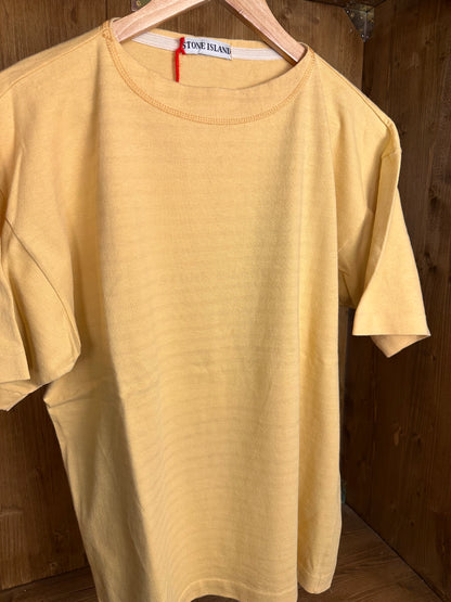 SS80s STRIPED TEE FRONT SPELLOUT in Yellow Sunflower