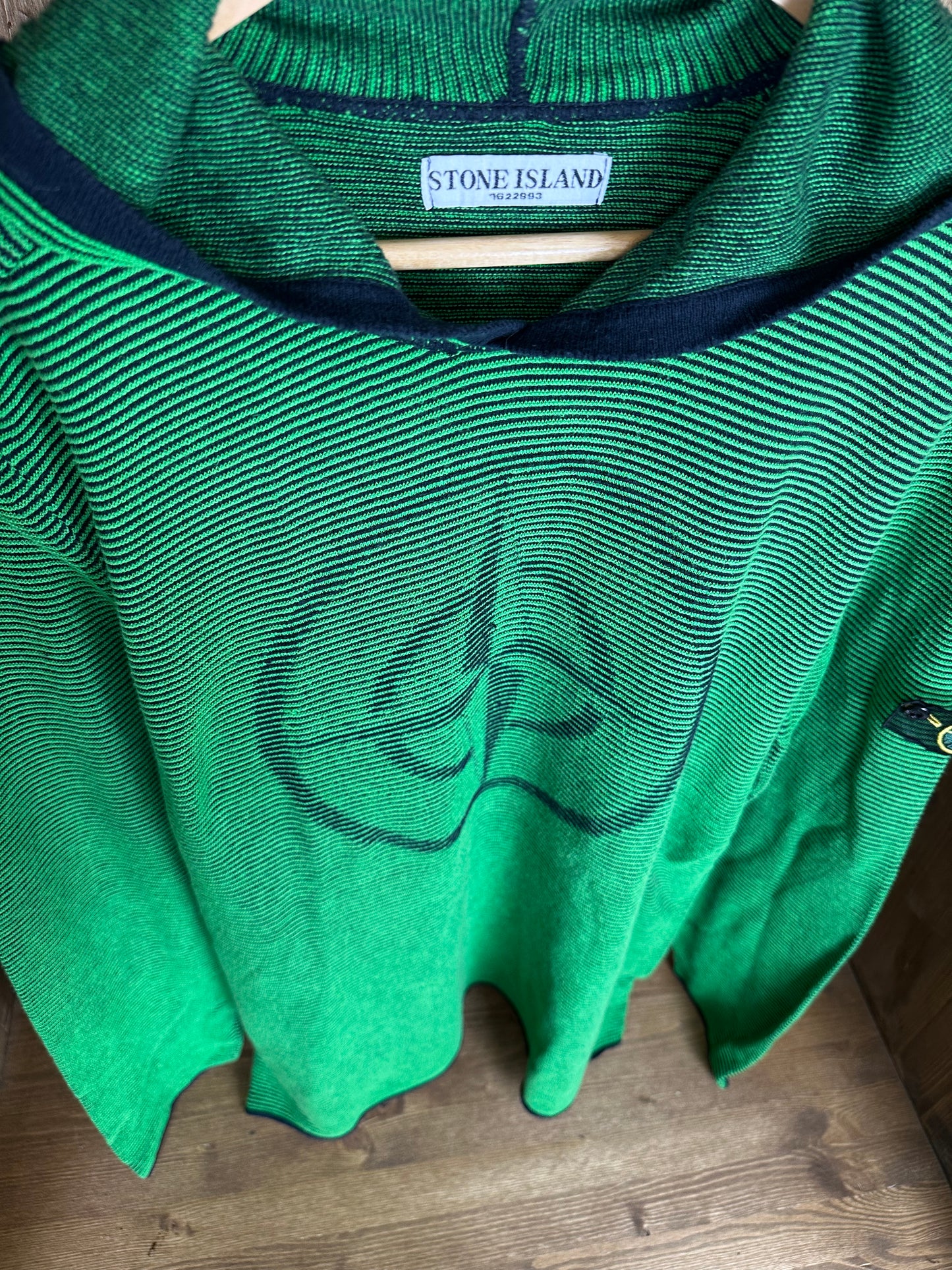 SS09 HOLOGRAPHIC HOODIE MESH in Neon Green