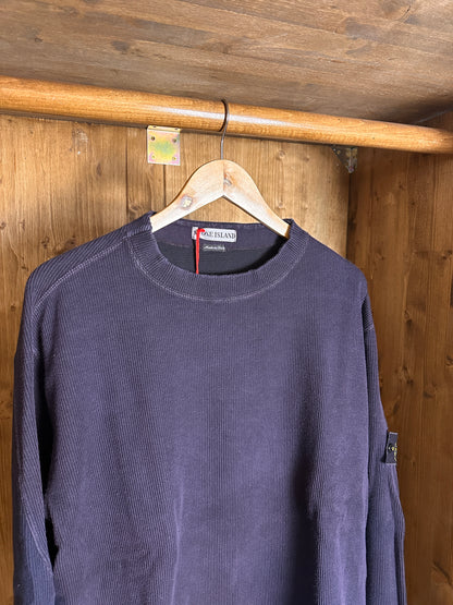 SS00 COTTON CREWNECK in Grey Blue