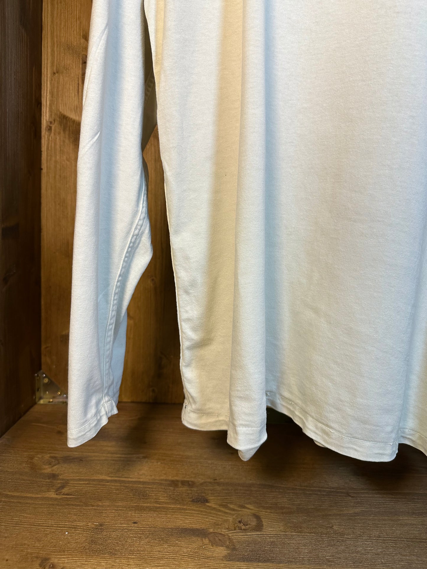 WHITE COTTON SWEATSHIRT