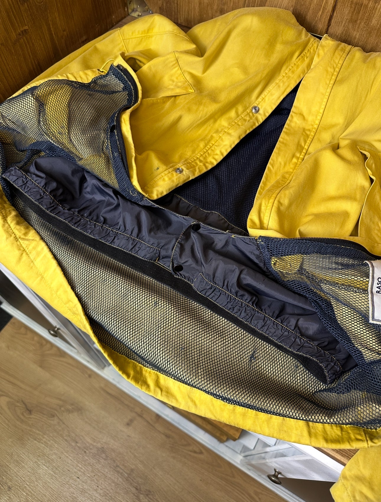 AW99 RASO GOMMATO WITH INNER MESH In Faded Yellow (restored 1/1)