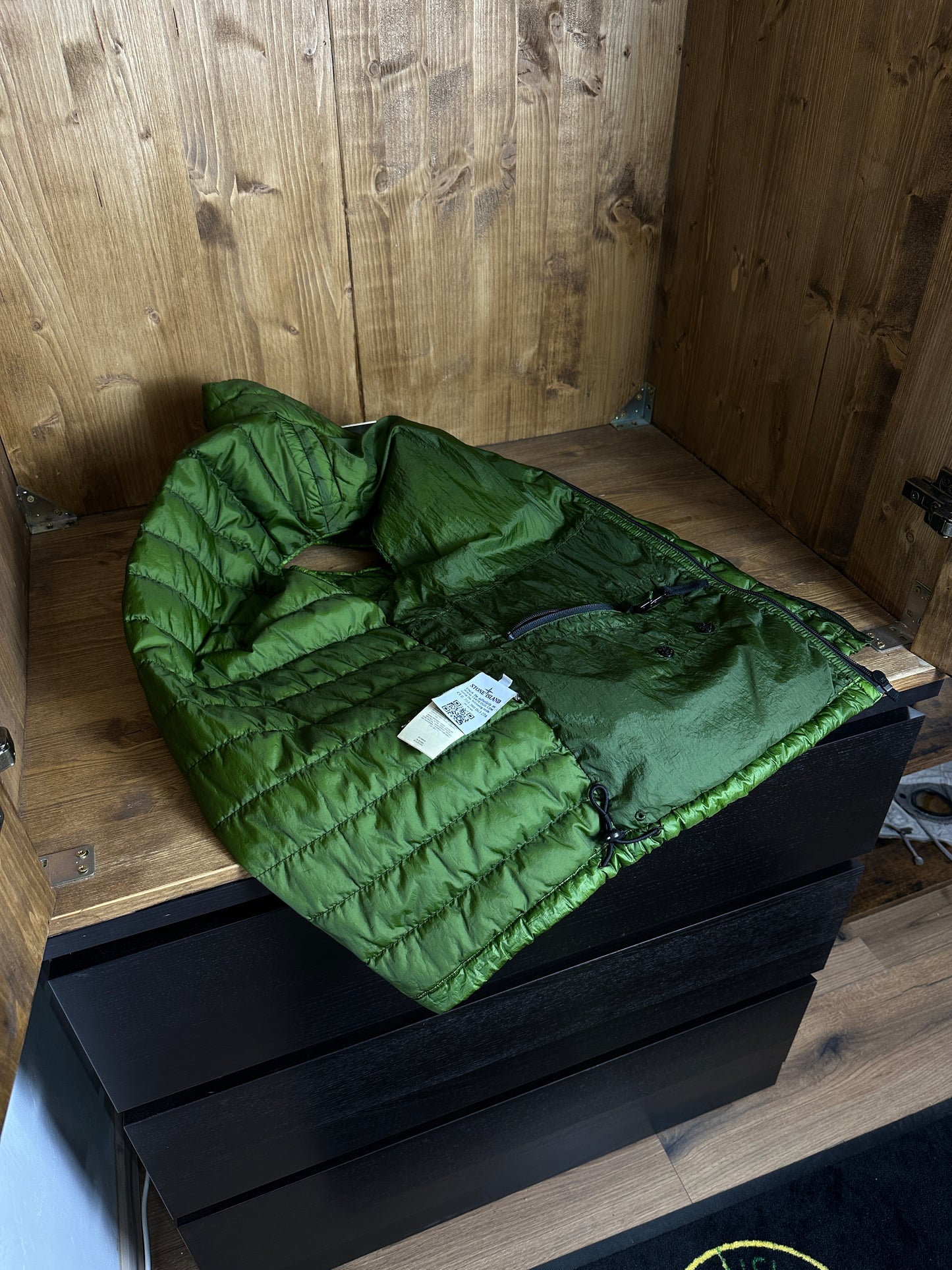 SS14 GARMENT DYED DOWN_26 GR x SQM_N VEST in Emerald Green