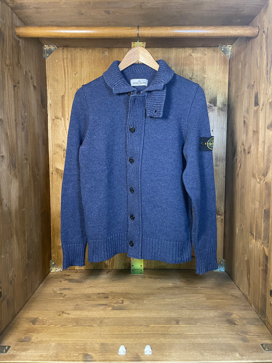BLUE WOOL CARDIGAN