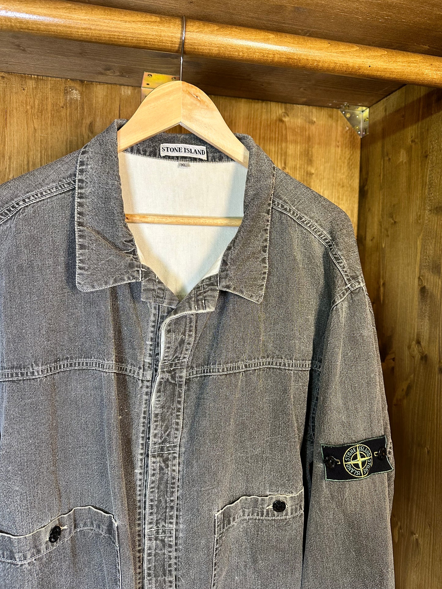 SS1988 PIGMENT PRINT DENIM CHORE CARPENTER cropped fit