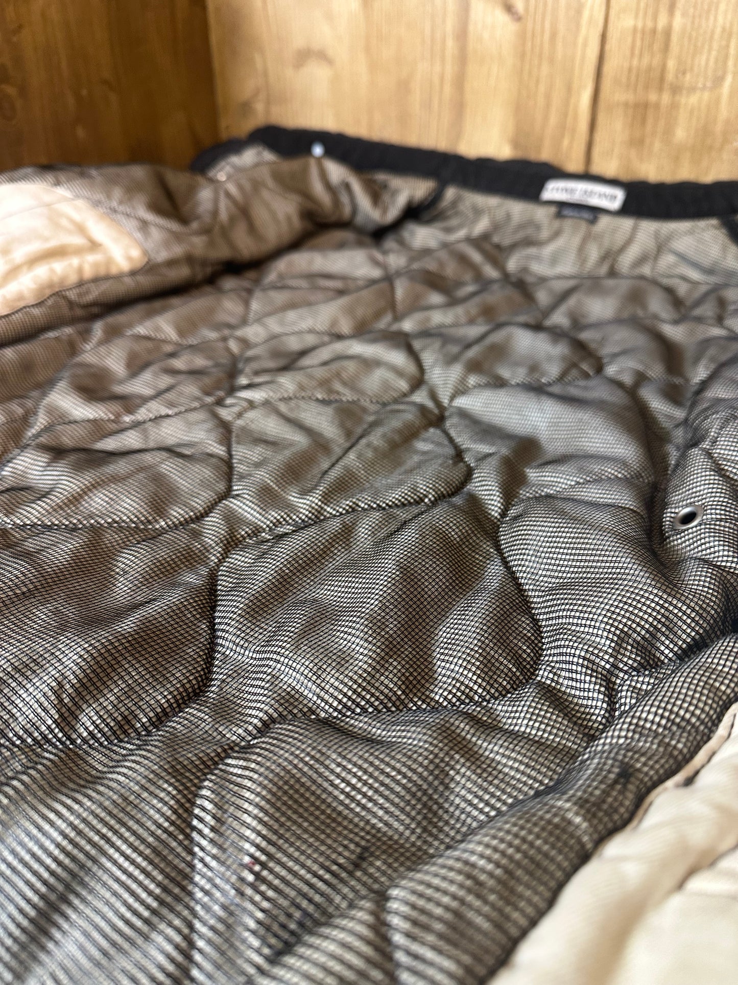 AW03 QUILTED MESH INNER JACKET in forest green