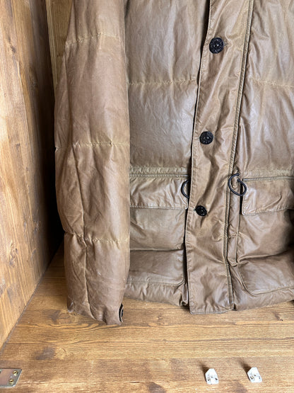 AW00 WAXED COTTON PARKA in Terra Brown