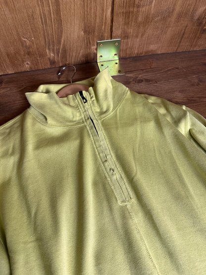 SS04 LIGHT COTTON 1/4 ZIP JUMPER in Saffron Yellow