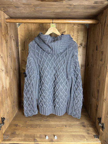 AW10 WINTER BAUMWOLL-KAPUZENJACKE in Basaltgrau von Archivio