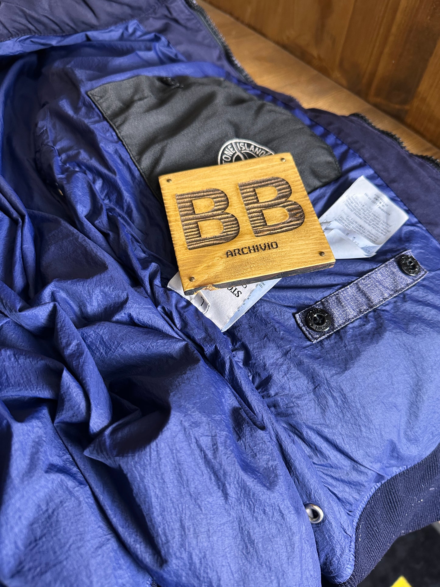 AW14 MIX FIBRE WATRO TELA DOWN in Mixed Blue