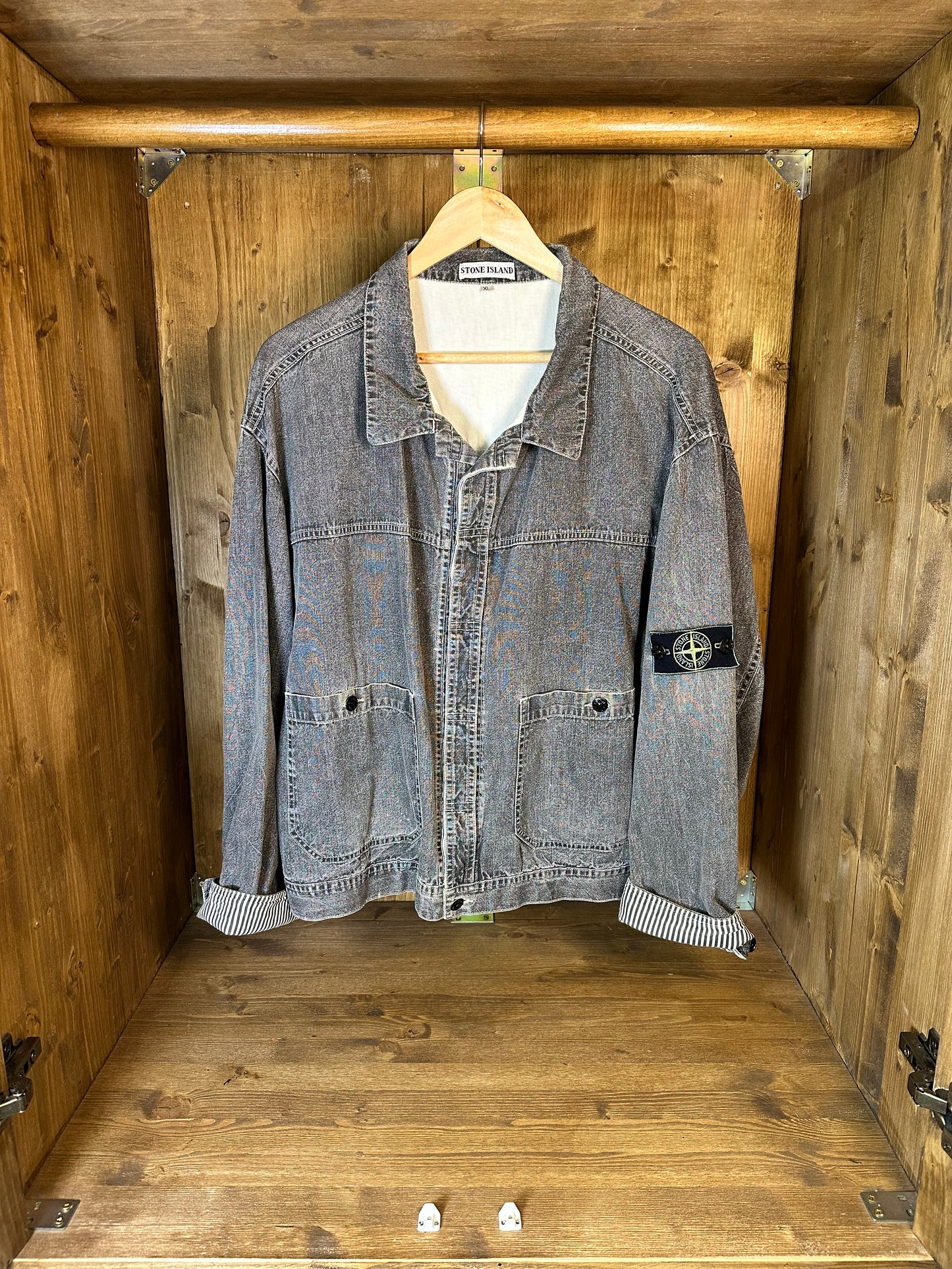 SS1988 PIGMENT PRINT DENIM CHORE CARPENTER cropped fit