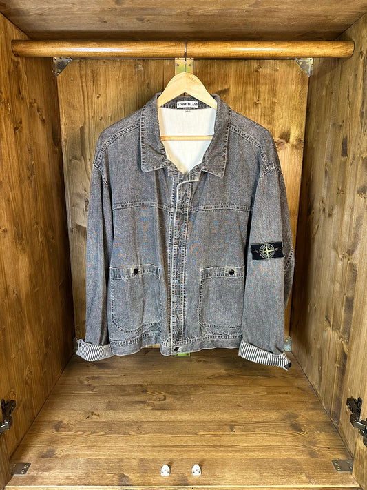 SS1988 PIGMENT PRINT DENIM CHORE CARPENTER cropped fit