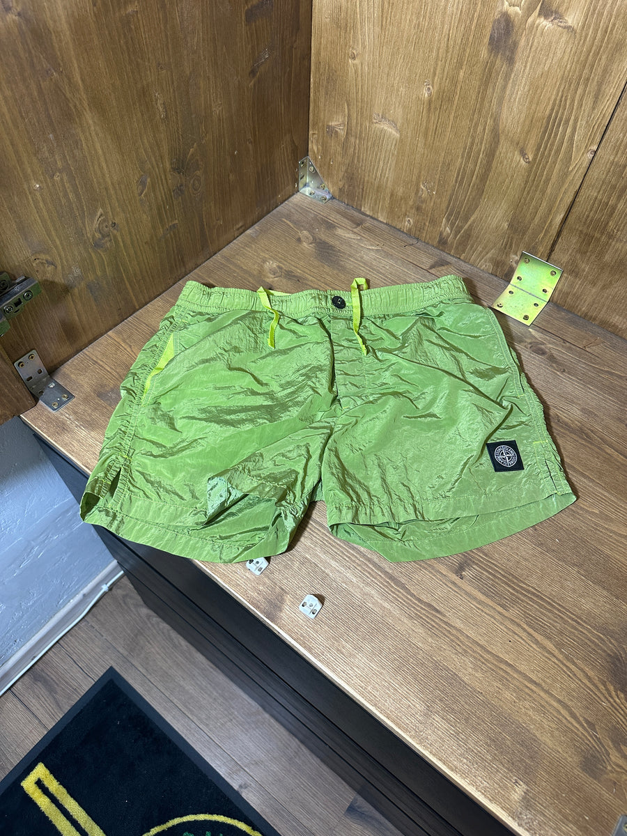 SS22 NYLON METAL SWIMSHORT In Gold Yellow