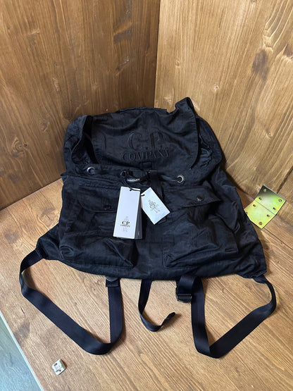 BLACK NYLON CP COMPANY RUCKSACK