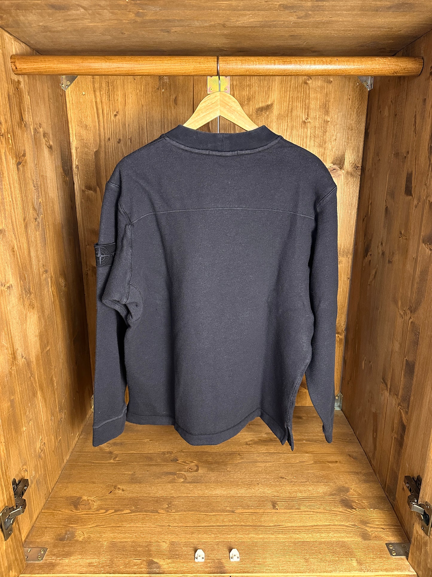 AW23 WOOL + COTTON JUMPER GHOST PIECE in Blue Grey