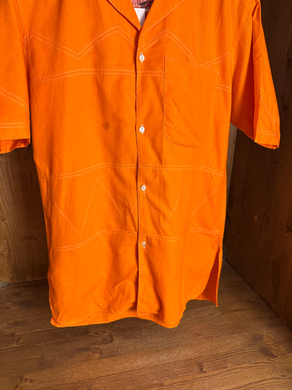 SS80 SURFER LOGO COTTON SHIRT in Pastel Orange